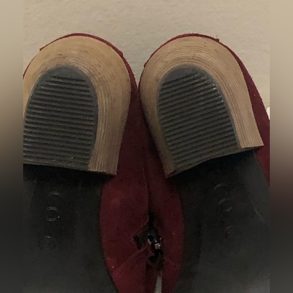 Ecco Burgundy Water Repellent Suede Ankle Boots.Danish Design Woman 41/10-10.5 - Picture 12 of 15